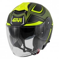 GIVI HELMA X.22 PLANET HYPER MATT BLACK/MILITARY GREEN/YELLOW
